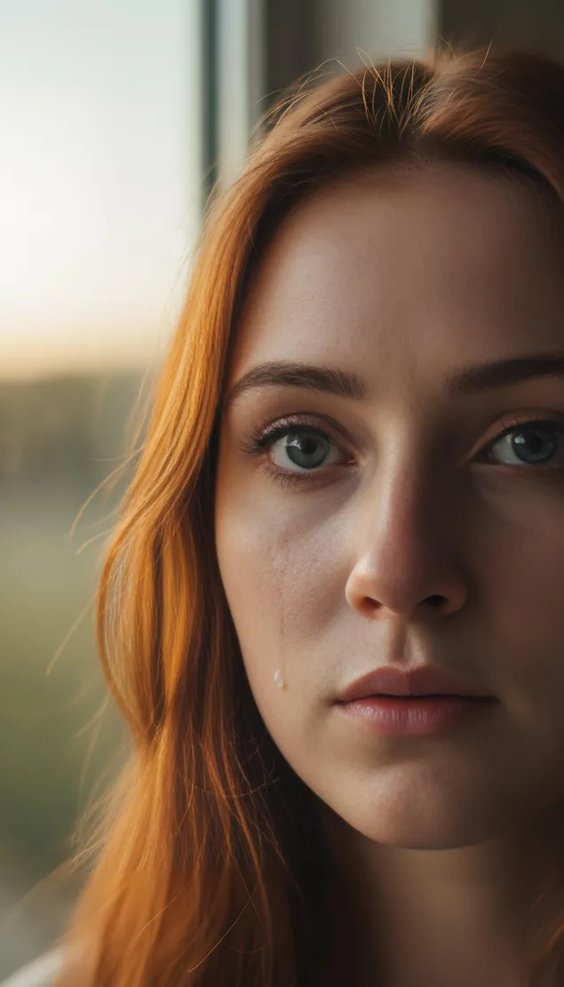 portret i nje gruaje te re te menduar shkarkim