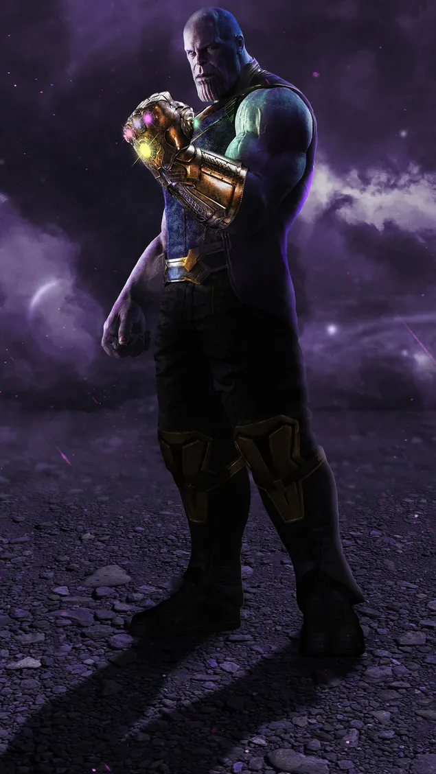 Portrait of the Marvel Avengers movie series character thanos download