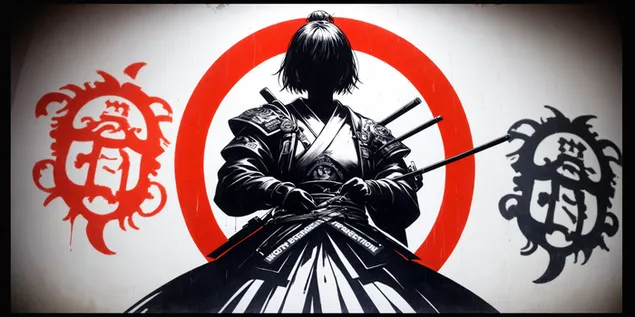 Affiche vun Weiblech Warrior 2K Tapeten