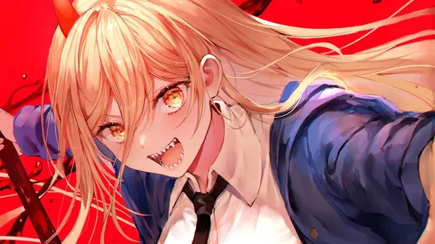Power art from Chainsaw man anime