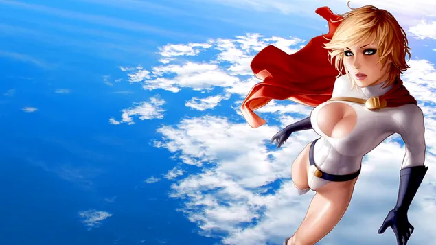 Hình nền Power Girl Siêu anh hùng DC 8K