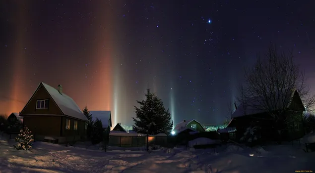 Prachtig uitzicht op aurora borealis