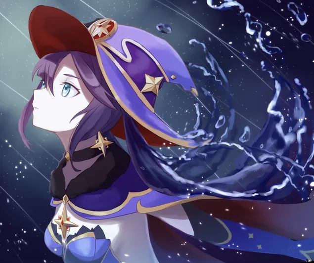 cailleach anime alainn go leor | mona | tionchar genshin ioslodail