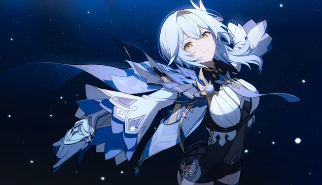 bella ragazza eula occhi d'oro | genshin impact scarica