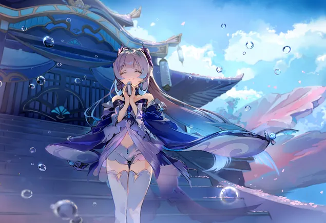 小美女可晴一脸激动开心的样子 | 甘信冲击 2K 壁纸