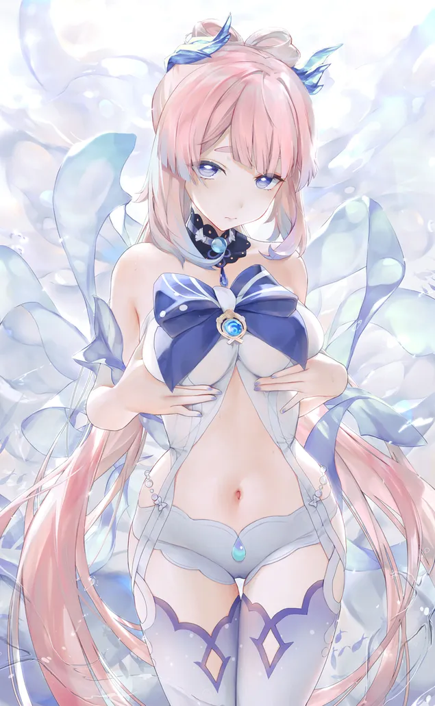 mooi meisie kokomi warm rok | ganshin impak aflaai