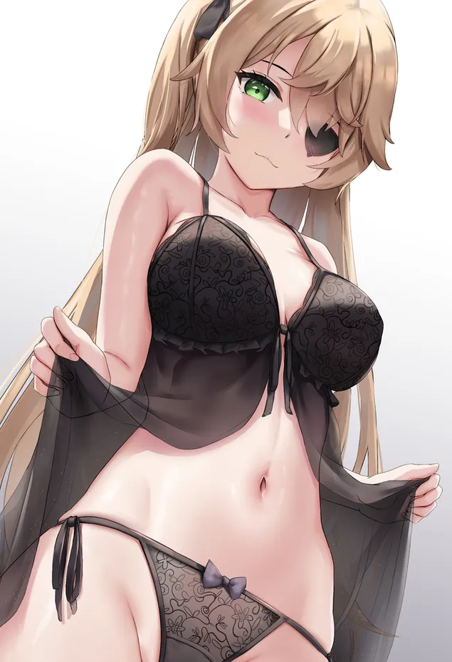 相當火辣的動漫女孩 Fischl (Genshin Impact) 2K 壁紙