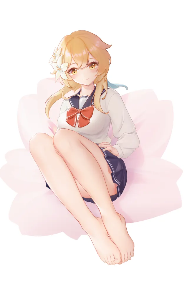 ילדת בית ספר יפה Lumine | השפעת גנשין 4K טפט