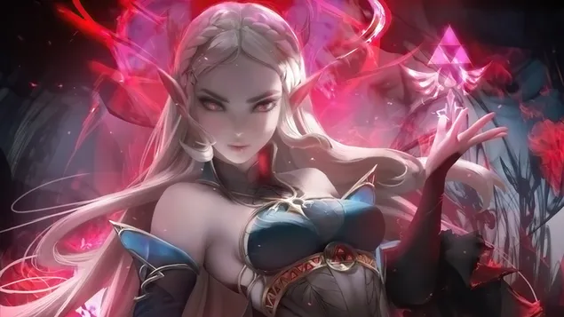 Ταπετσαρία Princess 'Zelda' - The Legend of Zelda: Breath of the Wild (Βιντεοπαιχνίδι Anime) 4K