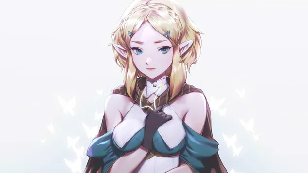 Ταπετσαρία Princess 'Zelda' - The Legend of Zelda: Breath of the Wild [Βιντεοπαιχνίδι Anime] 4K