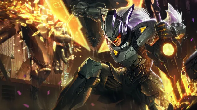 PROJEK 'Leona' Splash Art - League of Legends (LOL) 4K kertas dinding