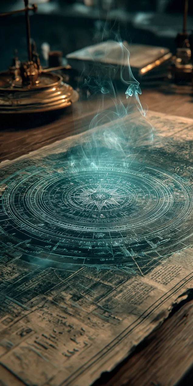 antik haritanin uzerinde gorunen yansitilmis goksel pusula gulu indir