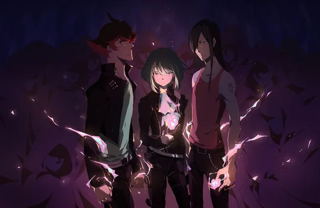 Promare - Gueira, Lio Fotia & Meis 2K baggrundsbillede