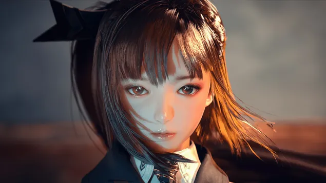 Protagonist Cyborg Girl nga 'Project EVE' [Video lojë] 4K sfond