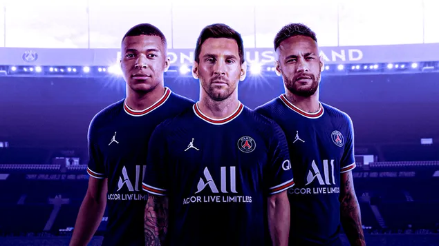 PSG - Messi Neymar Mbappe tải xuống