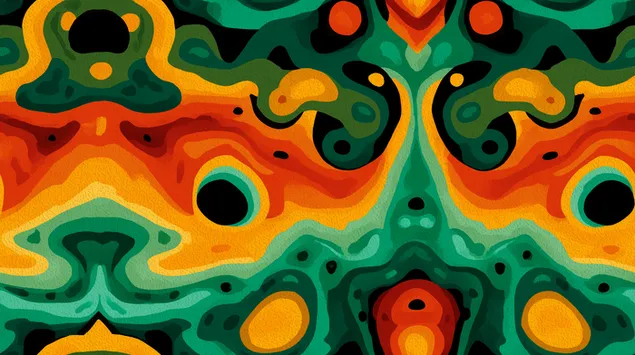 환각적 추상 흐르는 모양 패턴 원활한 2K 배경화면