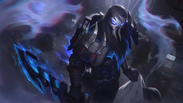 PsyOps 'Pyke' 飞溅艺术 - 英雄联盟 (LOL) 8K 壁纸