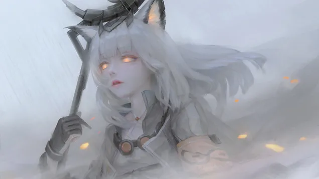 Hình nền Ptilopsis | Arknights (Trò chơi điện tử Anime) 4K