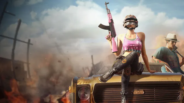 Filles du jeu vidéo PUBG Battlegrounds 4K fond d'écran