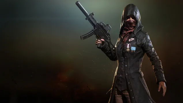Pubg -Playerunknown's Battlegrounds - Red Mask Girl Character