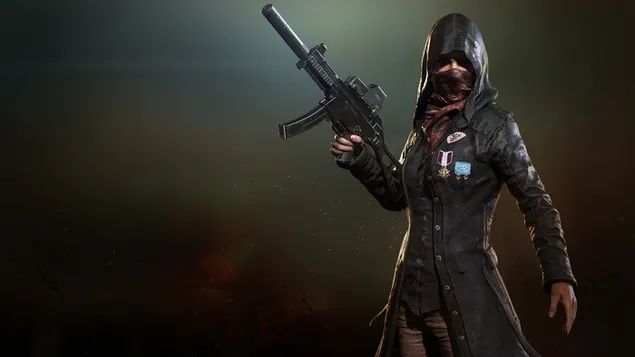 Pubg -Playerunknown's Battlegrounds - Red Mask Girl-personage download