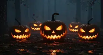 호박빛 밤 4K 배경화면