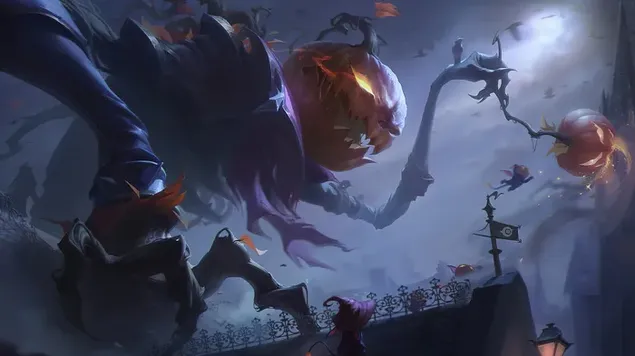 Pumpkinhead 'Fiddlesticks' - League of Legends (LOL) 4K kertas dinding