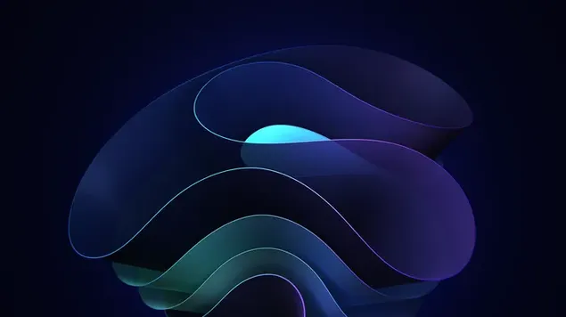 siyah bir arka planin onunde mor ve hafif windows 11 tasarimi indir