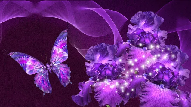 Paarse vlinder fantasie download