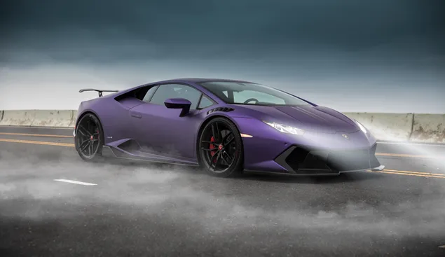Lamborghini ungu 6K kertas dinding