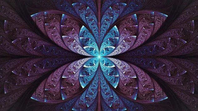 Purple neautiful fractal 4K wallpaper