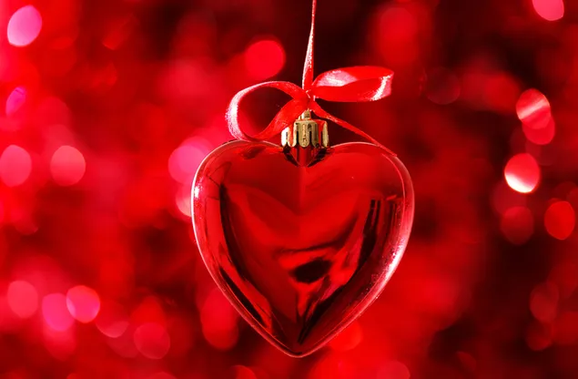 情人节 - 可爱的红色心脏挂