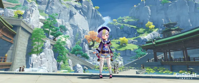 Tapeta Qiqi ve hře | Ganshin dopad 2K