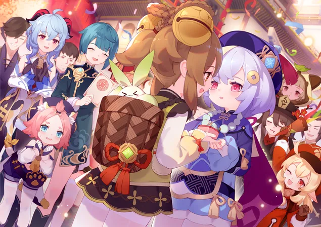 qiqi og yaoyao danser sammen pa en fest | ganshin innvirkning nedlasting