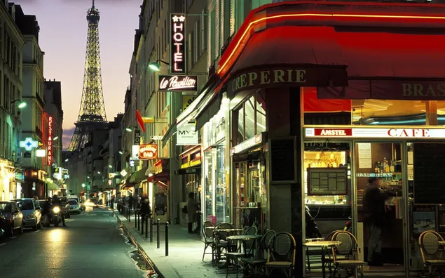 Quang cảnh thành phố Eiffel và Paris