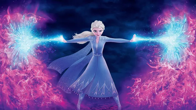 le pouvoir de glace de la reine elsa avec une etrange lumiere violette telechargement