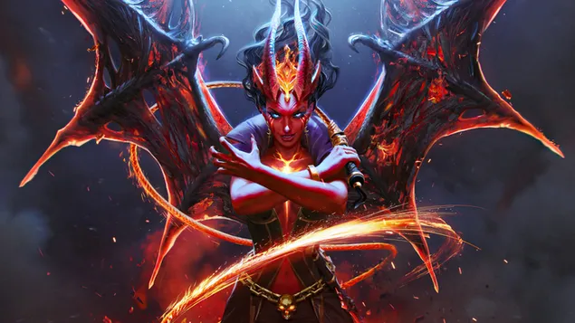 „Skausmo karalienė“ „Arcana Eminence of Ristul“ – „Dota 2“ (vaizdo žaidimas) 4K ekrano užsklanda