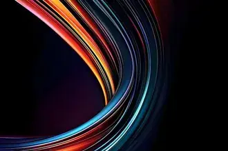 منحنيات مشعة من الضوء واللون 2K خلفية