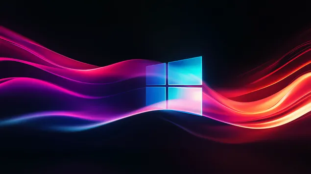 sjajni neonski talasi sa modernom estetikom prozora preuzmi