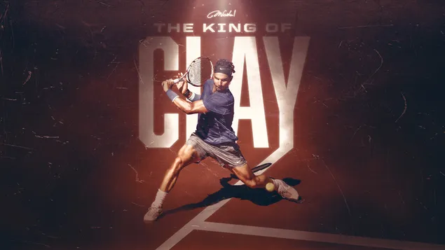 Rafael Nadal en de koning van klei-belettering