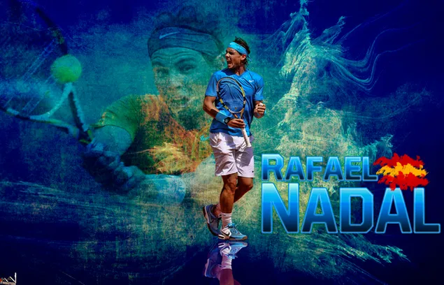 Rafael nadal ster van de tenniswereld HD achtergrond