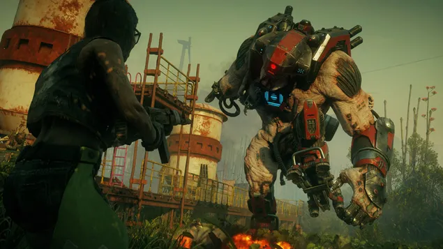 Páipéar balla Rage 2 - Lámhach4K