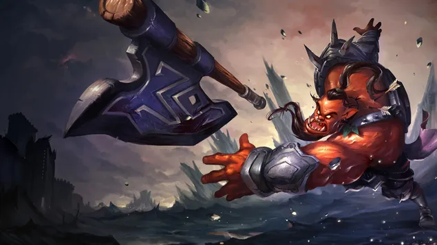Rageborn 'ดร. Mundo' Splash Art - League of Legends (LOL) 4K วอลเปเปอร์