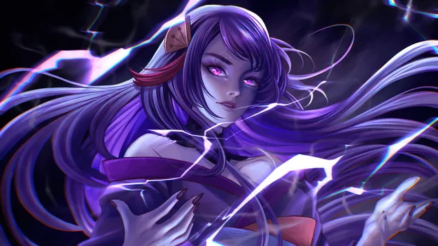 Raiden Shogun (alias 'Baal') | Genshin Impact [Anime-videospel] 4K bakgrund