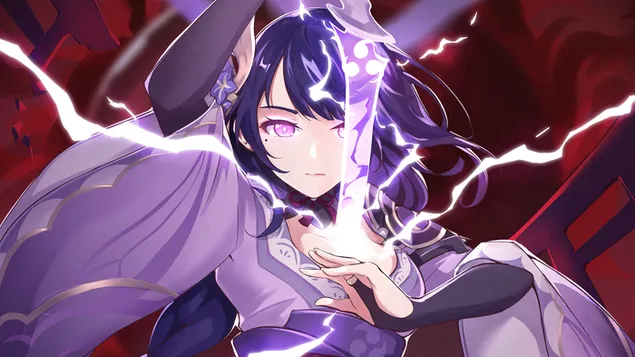 Raiden Shogun (aka 'Baal') - Genshin Impact (アニメ ビデオ ゲーム) 4K 壁紙