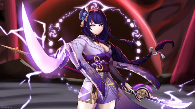 Raiden Shogun (aka 'Baal') - Genshin Impact [动漫电子游戏] 4K 壁纸