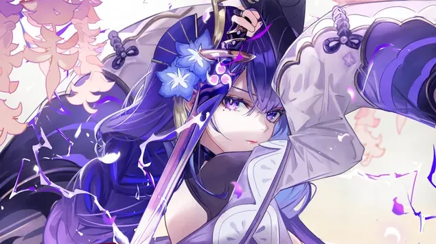 raiden shogun (electro archon) : genshin impact (widiio`ekm`niema) daawnohld