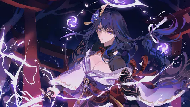 雷电将军（电杆角色）| Genshin Impact（动漫电子游戏） 4K 壁纸