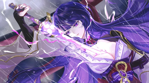 raiden shogun (electro polearm character) | genshin impact [online videohra] stiahnut