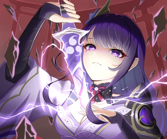 Raiden Shogun 電波劍 | 甘信衝擊 2K 壁紙